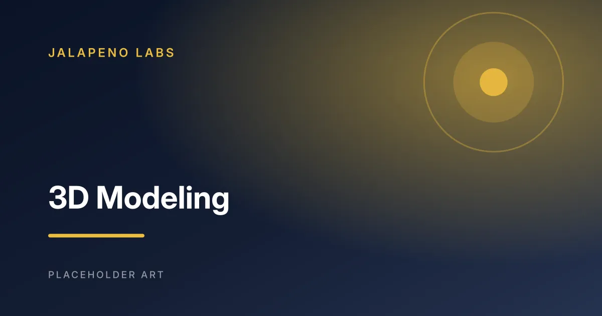 3D Modeling placeholder artwork
