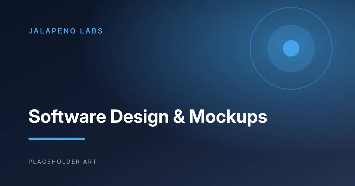 Software Design & Mockups placeholder artwork