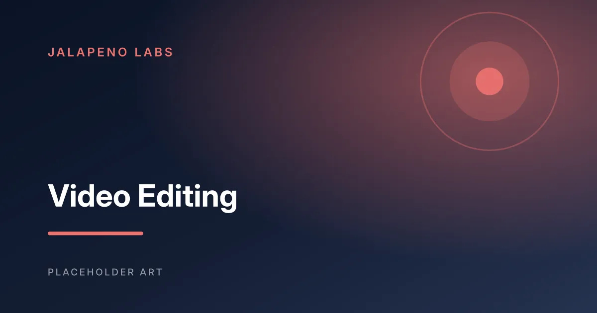 Video Editing placeholder artwork