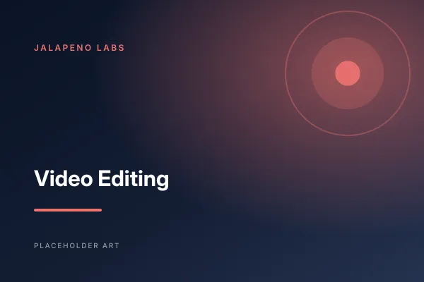 Video Editing placeholder artwork